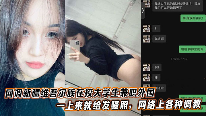 ZNT-636 网调新疆维吾尔族在校大学生兼职外围一上来就给发骚照网络上各种调教